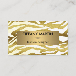 Animal Print Golden Visitenkarte