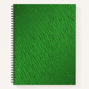 Animal Print Green Glitzer Glam Notizbuch