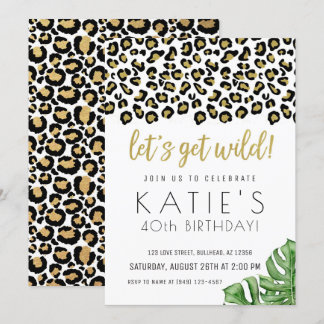 Animal Print Let's Get Wild Safari Dschungel Einladung