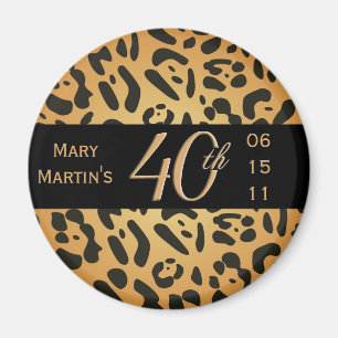 Animal Print Magnet - 40. Geburtstag