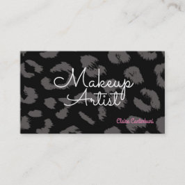 Animal Print Makeup Artist Visitenkarte