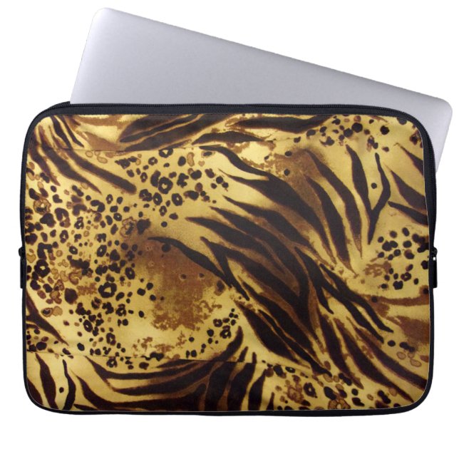 Animal Print Muster Laptop Sleeve (Vorderseite)