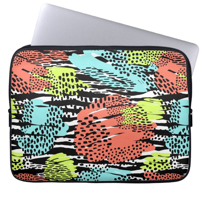Animal Print Muster Laptop Sleeve (Vorderseite)