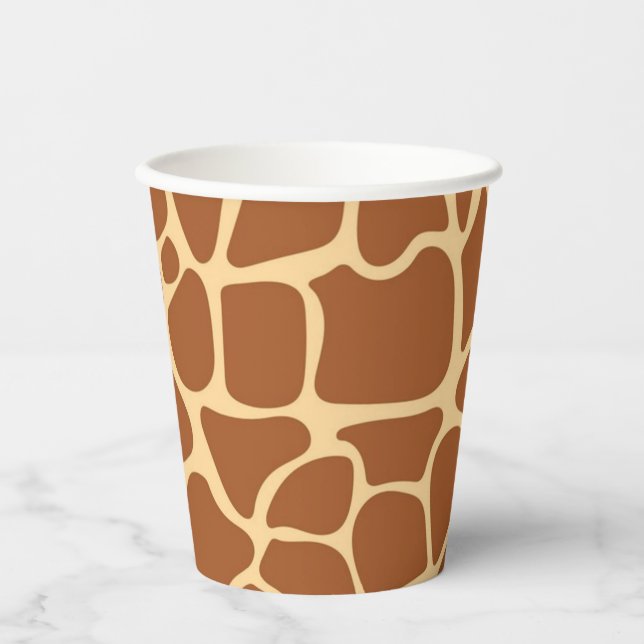 Animal print pattern pappbecher (Vorderseite)