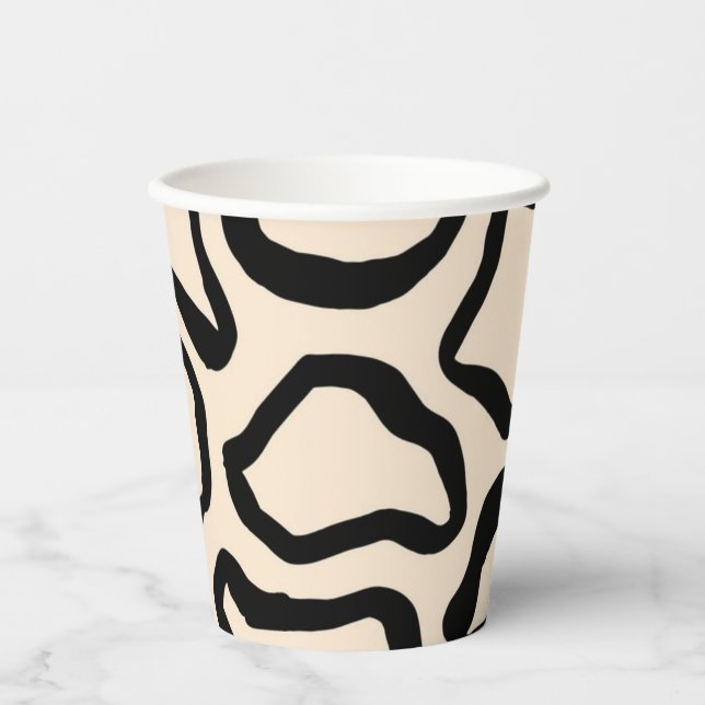 Animal print pattern pappbecher (Vorderseite)