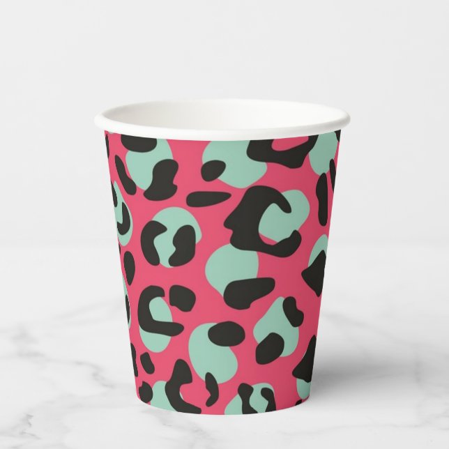 Animal print pattern pappbecher (Vorderseite)