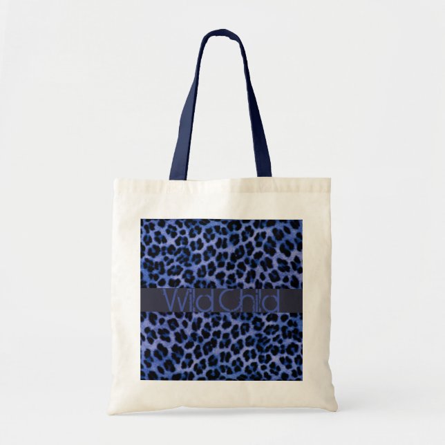 Animal Print Personalisiert Blue Tasche (Vorne)