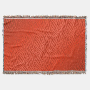 Animal Print Red Glitzer Glam Decke