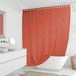 Animal Print Red Glitzer Glam Duschvorhang