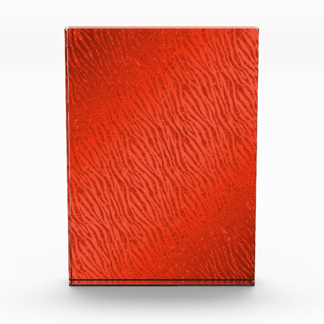 Animal Print Red Glitzer Glam Fotoblock (Vorderseite)