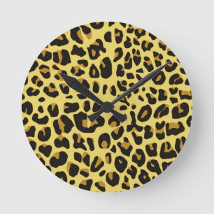 Animal Print Runde Wanduhr