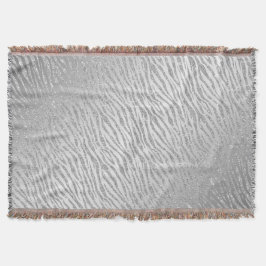 Animal Print Silver Glitzer Glam Decke