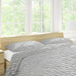 Animal Print Silver Glitzer Glam Pillowcase Kissenbezug