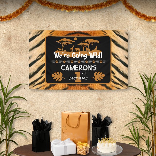 Animal Print Tiger Birthday Banner (Von Creator hochgeladen)