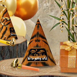 Animal Print Tiger Birthday Party-Hut Partyhütchen
