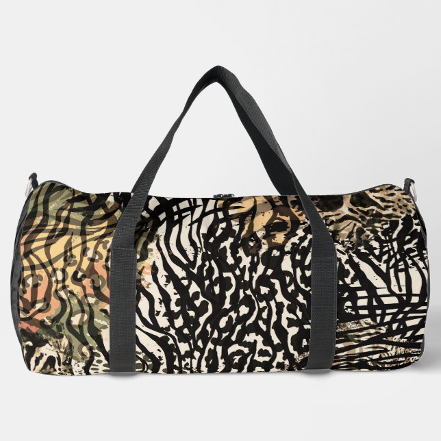 Animal print zebra modern Luxury sport bag Duffle Bag (Vorderseite)
