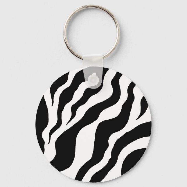 Animal Print Zebra Schlüsselanhänger (Vorderseite)