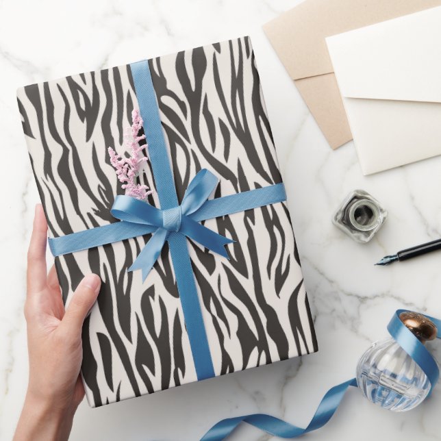 Animal Print Zebra Wild Safari Thema Geschenkpapier (Schenken)