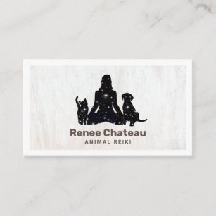 Animal Reiki Master Business Card Visitenkarte