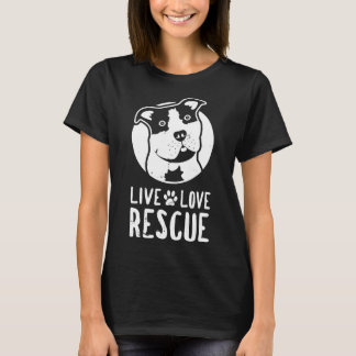Animal Rescue Shirt Live Love Rescue Pitbull Dog V