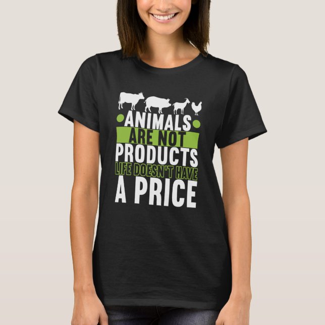 Animal Rights Vegan Vegetarian T-Shirt (Vorderseite)