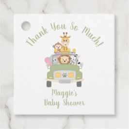 Animal Safari Baby Dusche Vielen Dank Geschenkanhänger