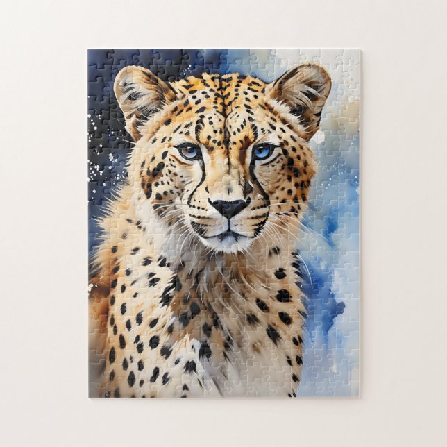 Animal Safari Cheetah Watercolor (Vertikal)