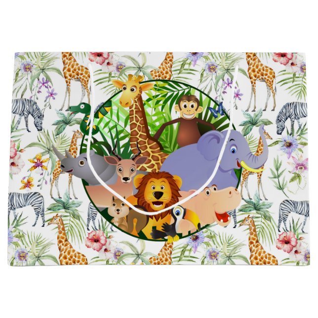 Animal Safari Große Geschenktüte (Vorderseite)