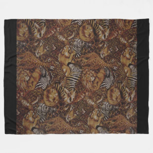 ANIMAL SAFARI JUNGLE FLEECEDECKE