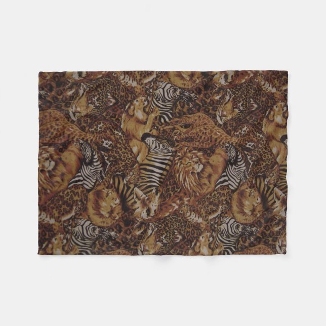 ANIMAL SAFARI JUNGLE FLEECEDECKE (Vorderseite (Horizontal))