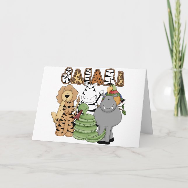 Animal Safari Karte (Vorderseite)