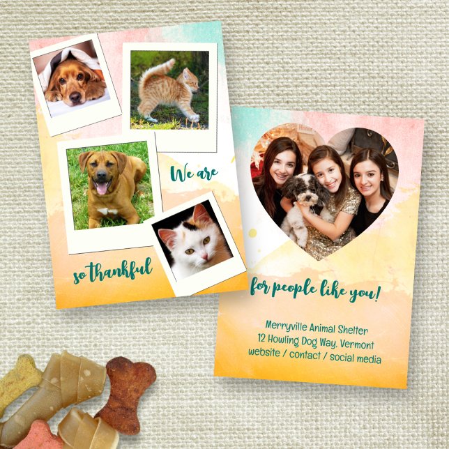 Animal Shelter Adoption Thank You Photo Card Einladung (Von Creator hochgeladen)