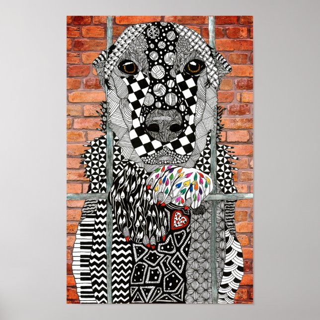 Animal Shelter Dog Adoption Canvas Poster (Vorne)