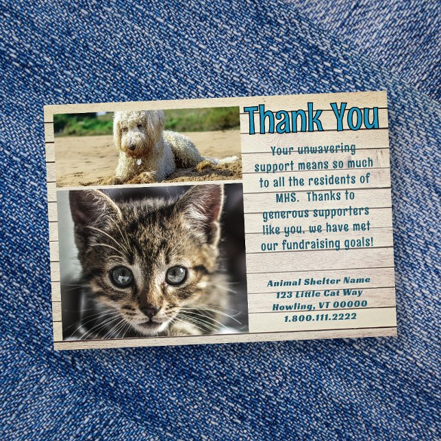Animal Shelter Photo Template Thank You Cards Einladung (Von Creator hochgeladen)