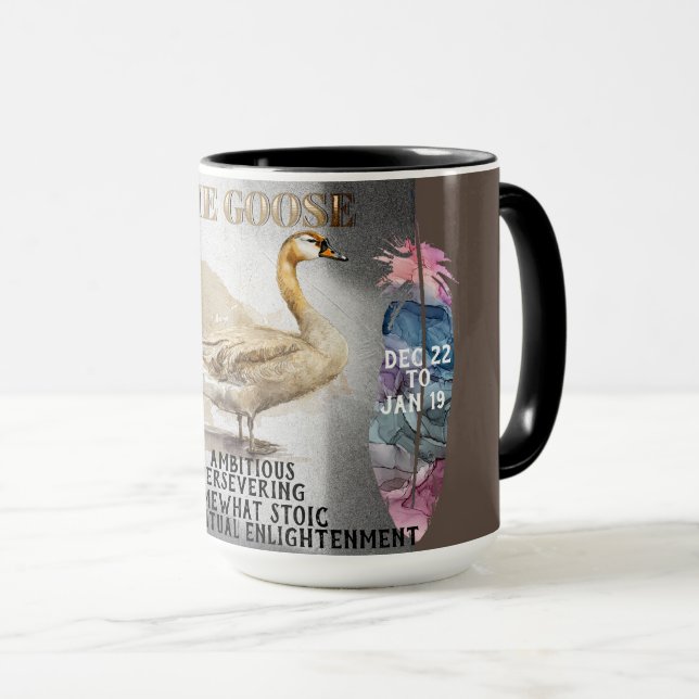 "Animal spirituel" La tasse de café de l'oie Déc-J (Devant droit)