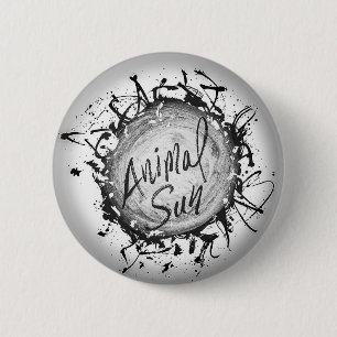 ANIMAL SUN CUSTOM B&W BUTTON