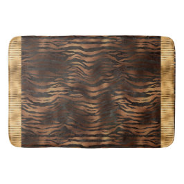 Animal Tiger Print Gold Elegant Metallic Glam Badematte
