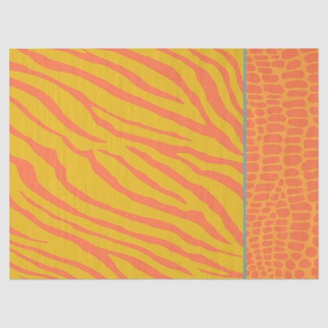 Animal Tiger Print Kids Teens Tropischer Geschenks Seidenpapier (Vorderseite)