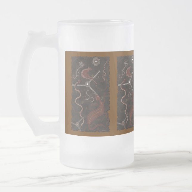 "Animal Tracks" Mug australien de style aborigène (Gauche)