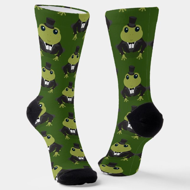 Animal Tuxedo Frog Socken (Gewinkelt)