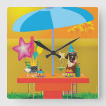 Animal wall clock - Party for two