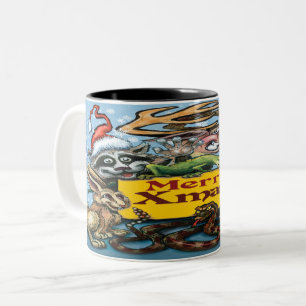 Animal Xmas Zwei-Tone-Kaffee-Tasse Zweifarbige Tasse