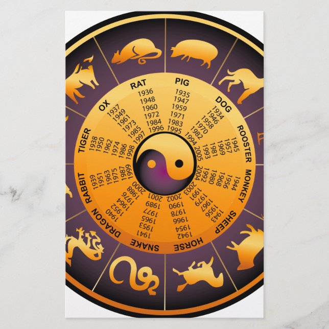 Animal Yin Yang Briefpapier (Vorderseite)