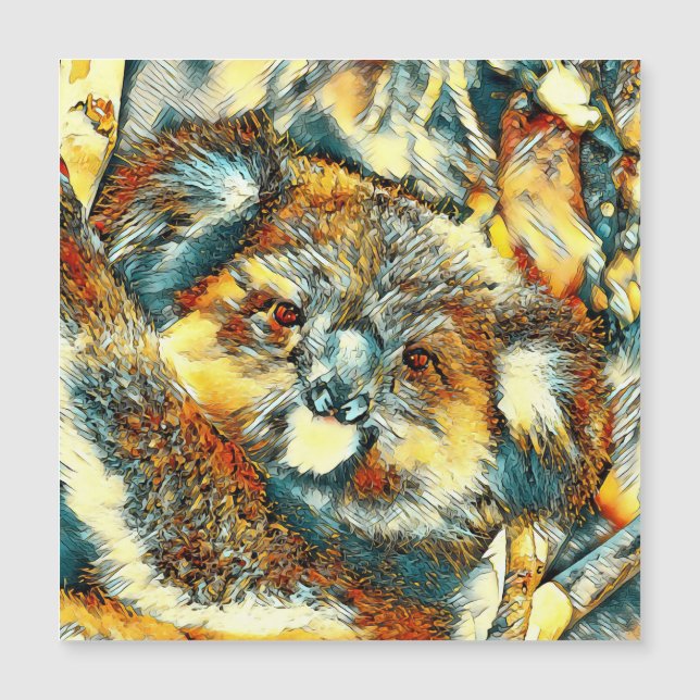 AnimalArt_Bear_006 Magnetkarte (Vorderseite)