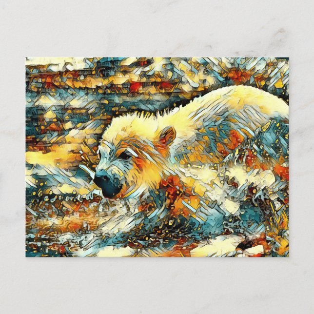 AnimalArt_Bear_010 Postkarte (Vorderseite)