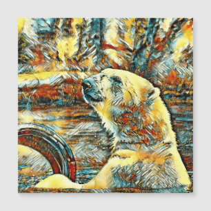AnimalArt_Bear_012 Magnetkarte