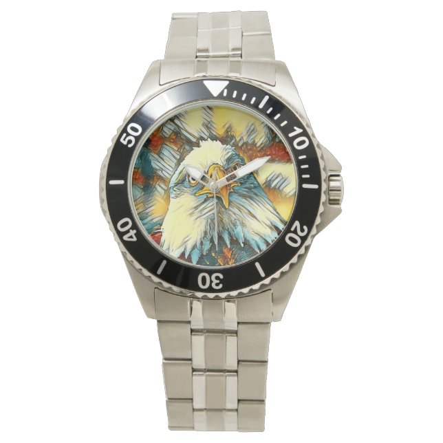 AnimalArt_Bird_004 Armbanduhr (Vorderseite)