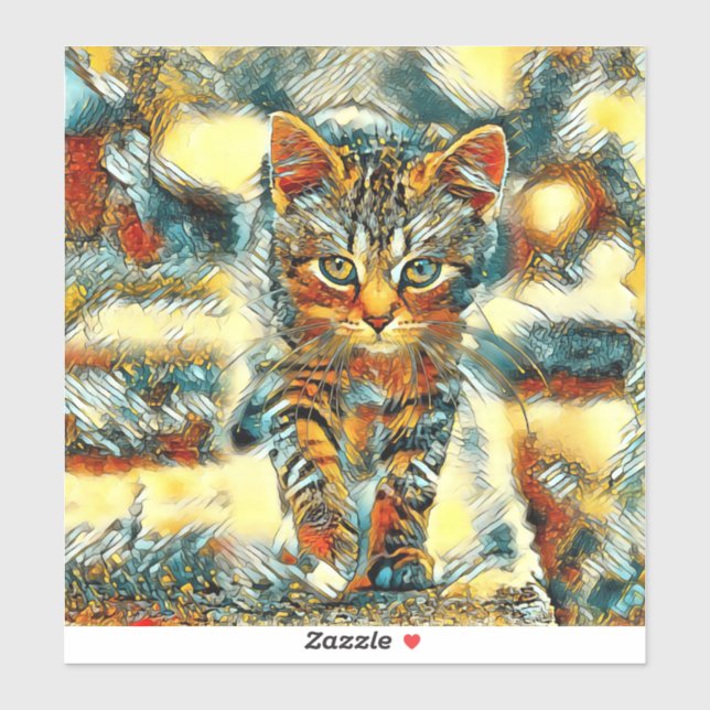 AnimalArt_Cat_031 Aufkleber (Blatt)