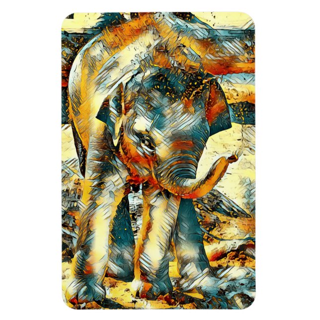 AnimalArt_Elephant_003 Magnet (Vertikal)
