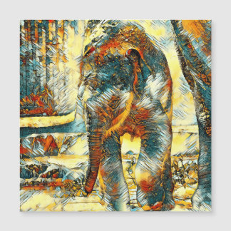 AnimalArt_Elephant_012 Magnetkarte